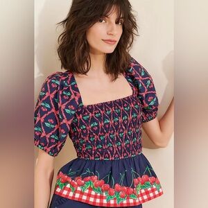 Damson Madder NWT Allegra Top Cherry Pie 16 Organic Cotton